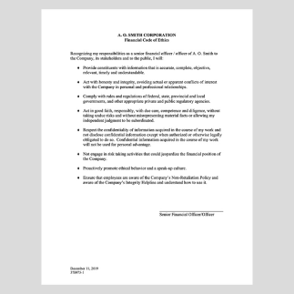 Financial Code of Ethics